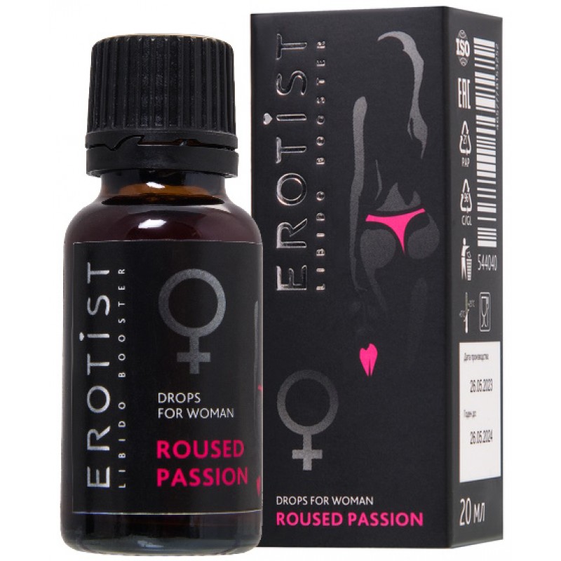 Возбуждающие капли Erotist ROUSED PASSION, для женщин, 20мл
