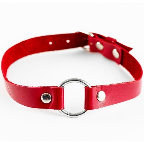 Чокер из натуральной кожи Red