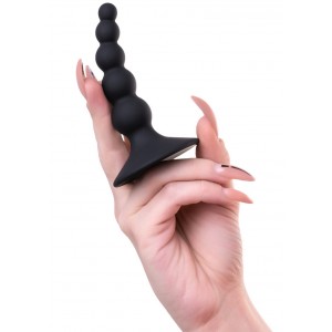 Черная анальная втулка Lure Me small (иной угол)