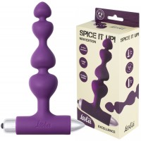 Анальная цепочка с вибрацией Spice It Up New Edition Excellence фиолетовая 