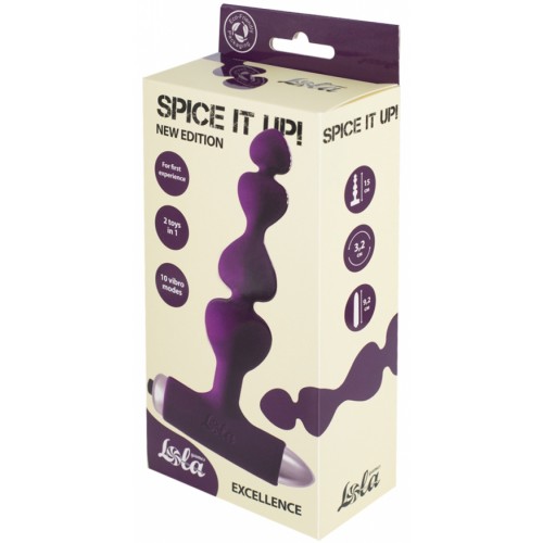 Анальная цепочка с вибрацией Spice It Up New Edition Excellence фиолетовая 