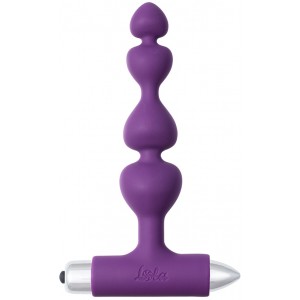 Анальная цепочка с вибрацией Spice It Up New Edition Excellence фиолетовая  (иной угол)