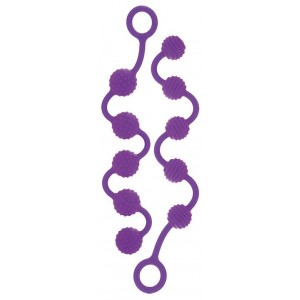 Анальные цепочки из силикона фиолетовые Posh (иной угол)
