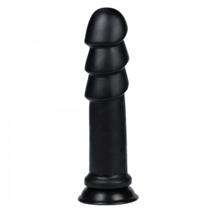 Черный фаллоимитатор King-Sized Anal Ripples 28 см (иной угол)