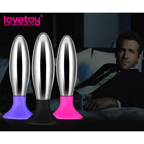 Анальная пробка Bobby серебристо-черная