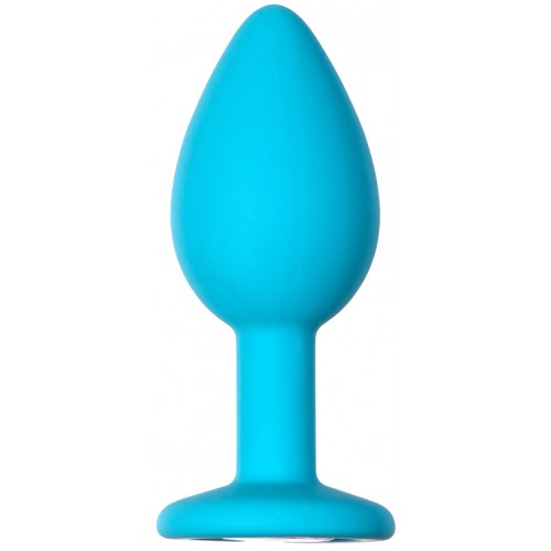 Анальная пробка Emotions Cutie Small Turquoise Pink Crystal