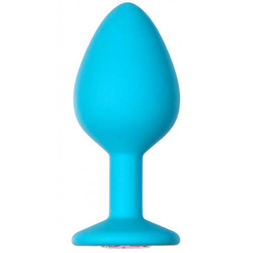 Анальная пробка Emotions Cutie Medium Turquoise pink crystal