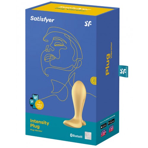 Анальный вибратор Satisfyer Intensity Plug, силикон, золотой, 9 см