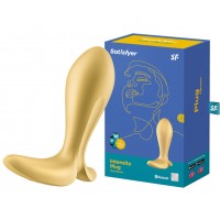 Анальный вибратор Satisfyer Intensity Plug, силикон, золотой, 9 см