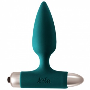 Анальная пробка с вибрацией Spice It Up New Edition Glory зеленая (иной угол)