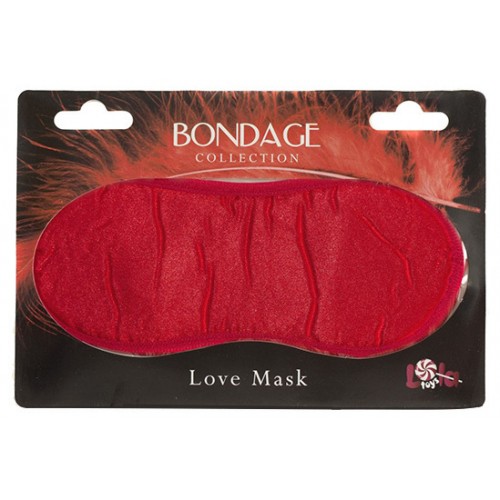 Красная маска на глаза Love Mask Bondage