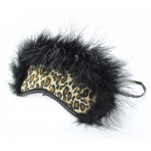 Леопардовая маска с мехом (иной угол)