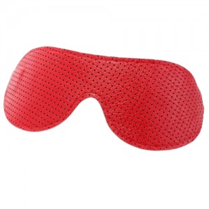 Маска из лаковой кожи с красным подкладом (иной угол)