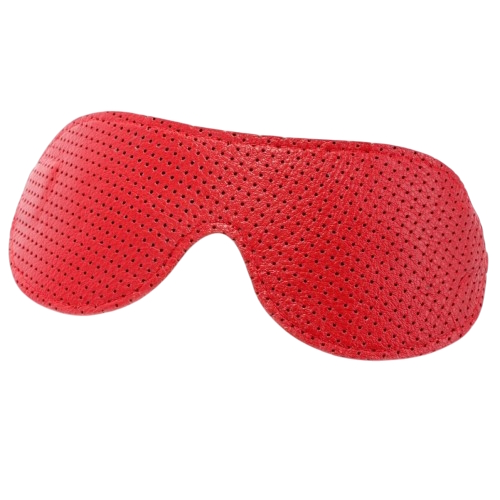 Маска из лаковой кожи с красным подкладом