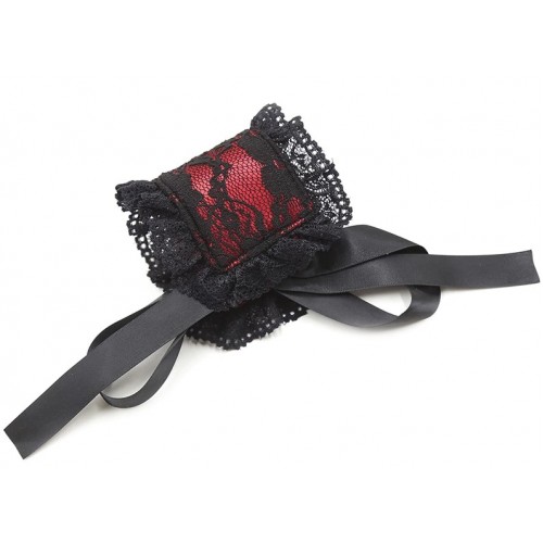 Кружевной БДСМ набор чёрно-красного цвета