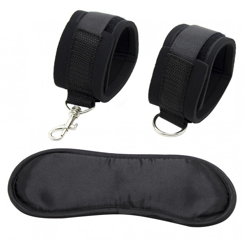 БДСМ набор наручники и нейлоновая маска