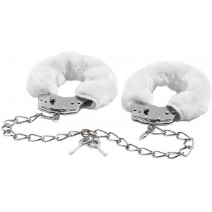 Металлические кандалы с белым мехом