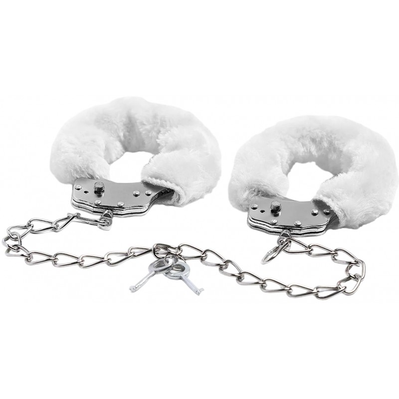 Металлические кандалы с белым мехом