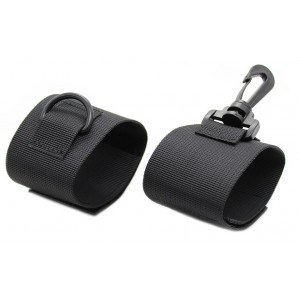 Нейлоновые черные наручники (иной угол)