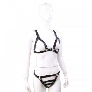 Универсальный черный лиф и трусики (иной угол)