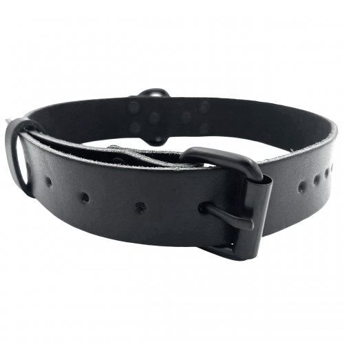 Ошейник из натуральной кожи с поводком