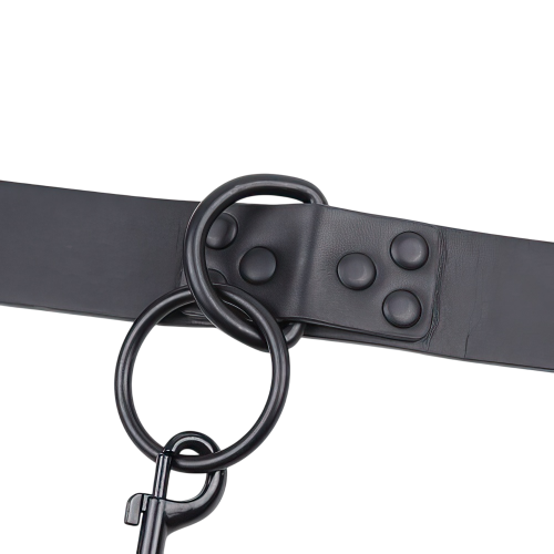 Ошейник из натуральной кожи с поводком