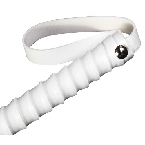 Классическая белая плеть с удлиненной рукояткой 48,5 см