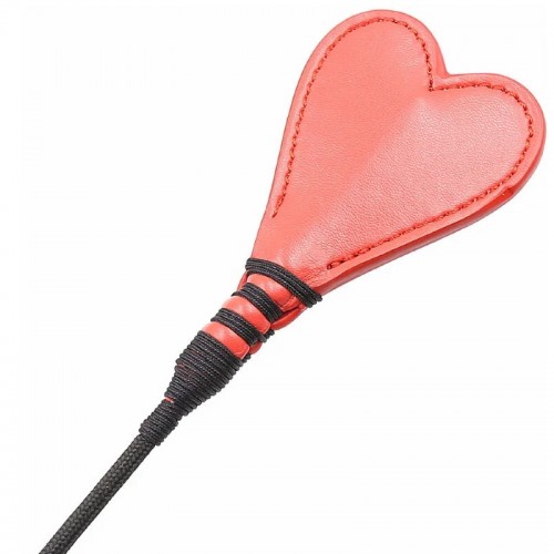 Черный стек с красным наконечником в виде сердца 66 см