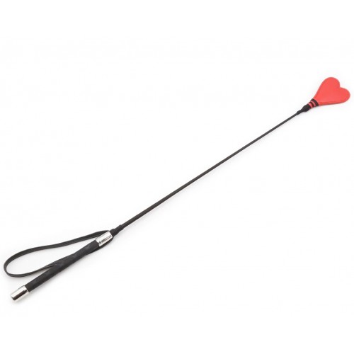 Черный стек с красным наконечником в виде сердца 66 см