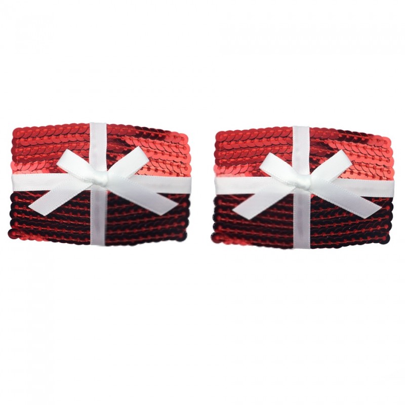 Пэстисы для груди Reusable Christmas Sequin Square Nipple Pasties
