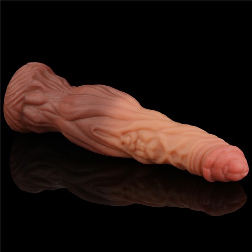 Фаллоимитатор с ярко выраженным рельефом и градиентом Lovetoy Silicone Cock 25 см