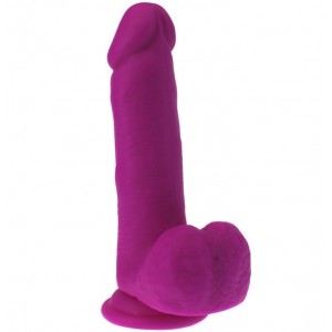Реалистичный фиолетовый фаллос из медицинского силикона (иной угол)