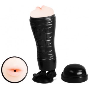 Мастурбатор ротик с присоской Crazy Bull Flora (иной угол)