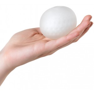 Мастурбатор Eromantica LOLO, TPE, белый, 7 см (иной угол)