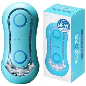 Футуристичный мастурбатор Tenga Flip ORB Ocean голубой