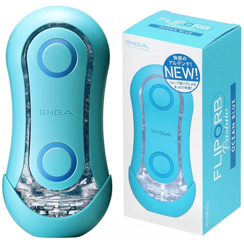 Футуристичный мастурбатор Tenga Flip ORB Ocean голубой