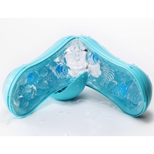 Футуристичный мастурбатор Tenga Flip ORB Ocean голубой