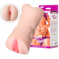 Мастурбатор реалистичный TOYFA Juicy Pussy Rich Fruit, вагина и анус, SoftSkin, телесный