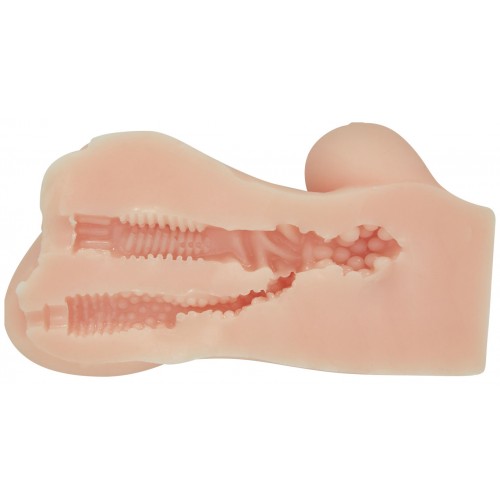 Реалистичный мастурбатор с грудью Crazy Bull Hannah с двойным проникновением