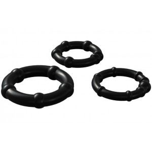 Набор эрекционных колец Babooom Ring Set Black (иной угол)