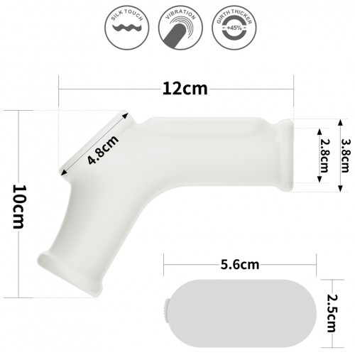 Гладкая вибронасадка на пенис и мошонку Vibrating Silk Knights Ring with Scrotum Sleeve