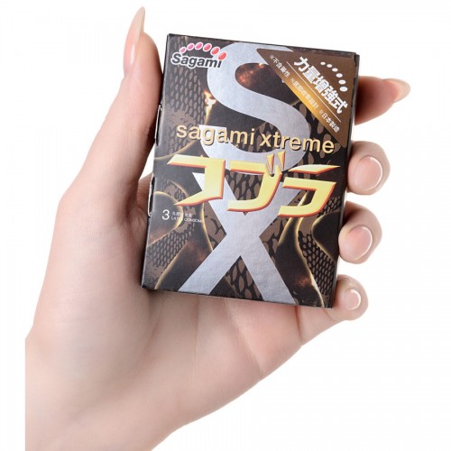 Презервативы с эффектом сужения Sagami Xtreme Cobra 3 шт