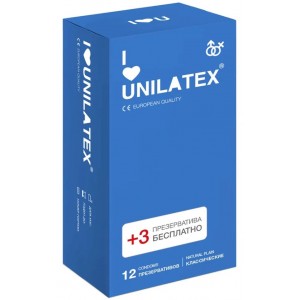 Классические презервативы Unilatex Natural Plain 15 шт