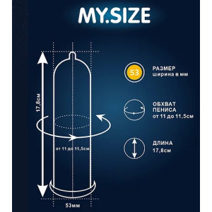 Презервативы My.Size Pro №36 размер 53 (иной угол)