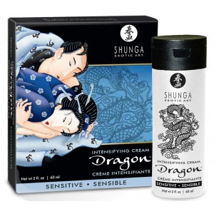 Усиливающий крем для пар Shunga Dragon Sensitive, эффект «ледяного огня», 60 мл
