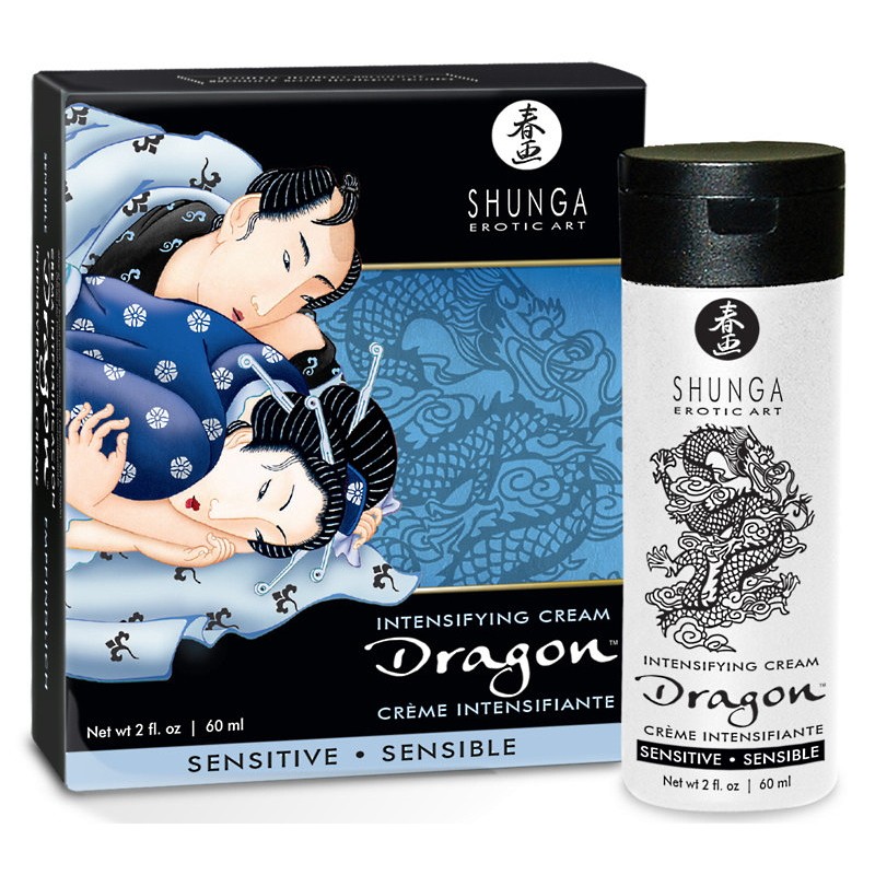 Усиливающий крем для пар Shunga Dragon Sensitive, эффект «ледяного огня», 60 мл
