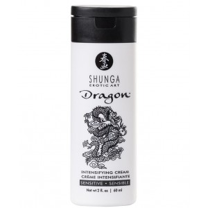 Усиливающий крем для пар Shunga Dragon Sensitive, эффект «ледяного огня», 60 мл (иной угол)