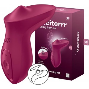 Клиторальный вибромассажер с плавающим стимулятором Satisfyer Exciterrr бордовый Клиторальный вибромассажер с плавающим стимулятором Satisfyer Exciterrr бордовый