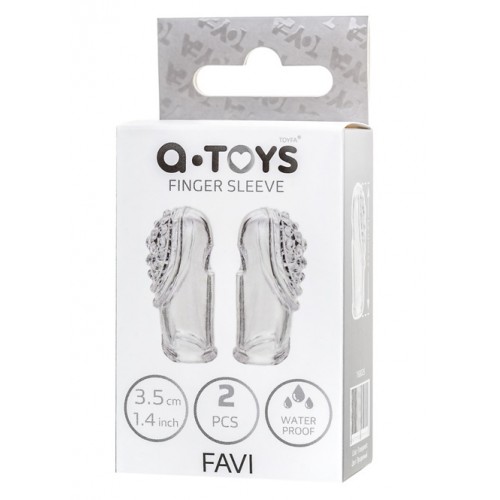 Комплект насадок на палец A-toys Favi, ТРЕ, прозрачный, 3,5 см