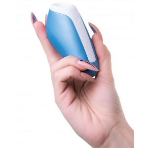 Вакуумно-волновой стимулятор клитора Satisfyer Love Breeze голубой Вакуумно-волновой стимулятор клитора Satisfyer Love Breeze голубой (иной угол)